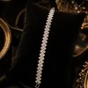 1 Silver Lattice Crystal Tennis Bracelet | Elviah