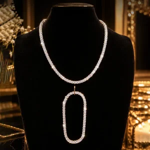 Lumière Oval Crystal Necklace Set