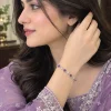 Amethyst Floral Link Bracelet (3)