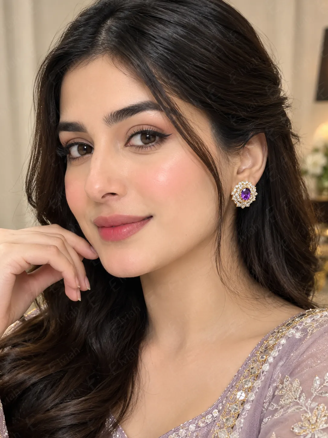 Amethyst Oval Radiance Earrings (3)