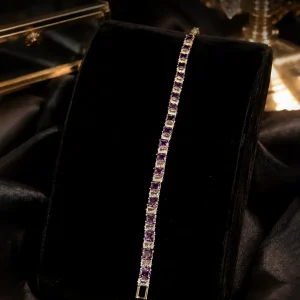 Amethyst Radiance Tennis Bracelet
