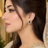 Black Onyx Blossom Crystal Stud Earrings (2)