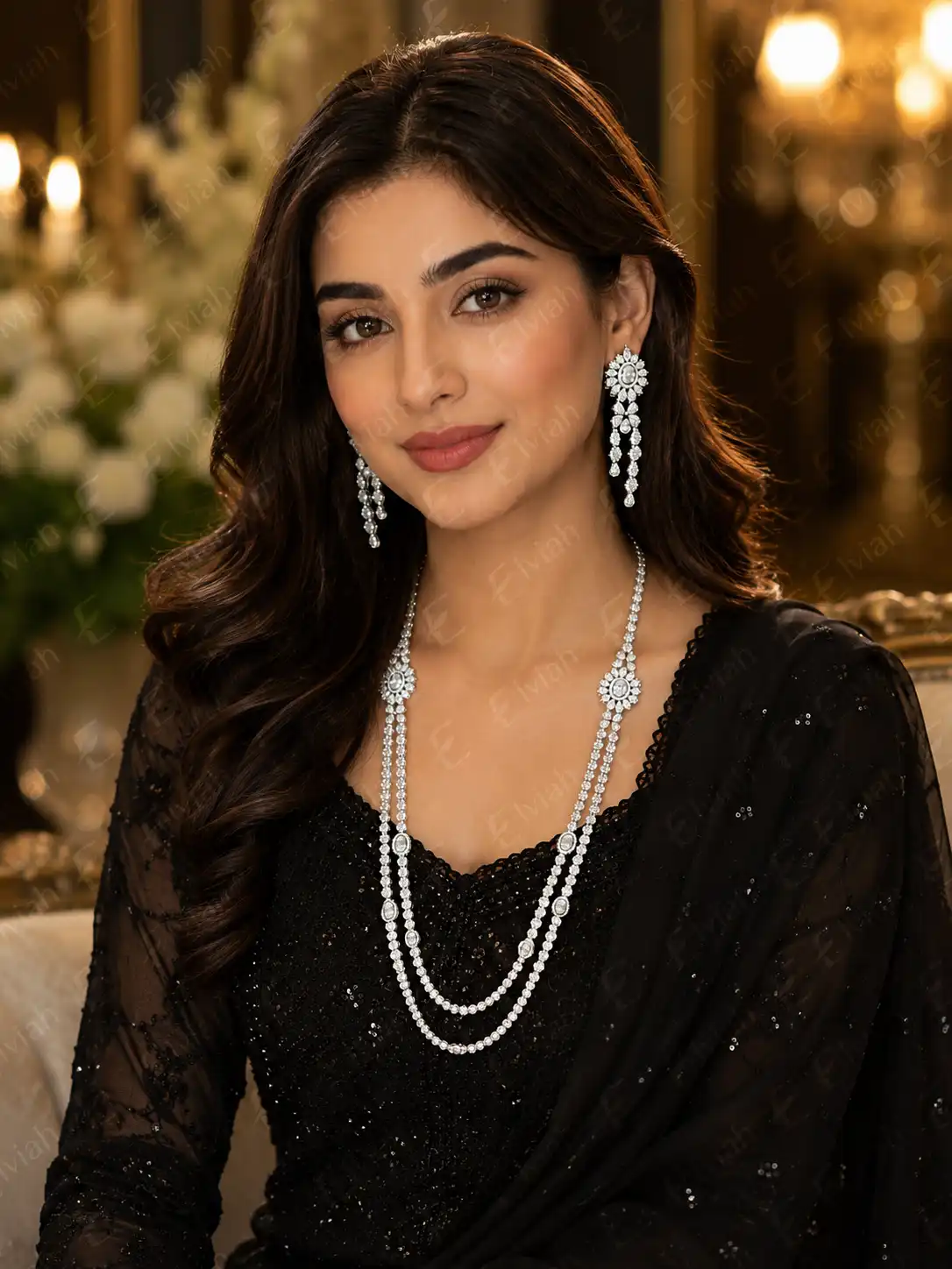 Celestine Cascade Necklace Set (2)