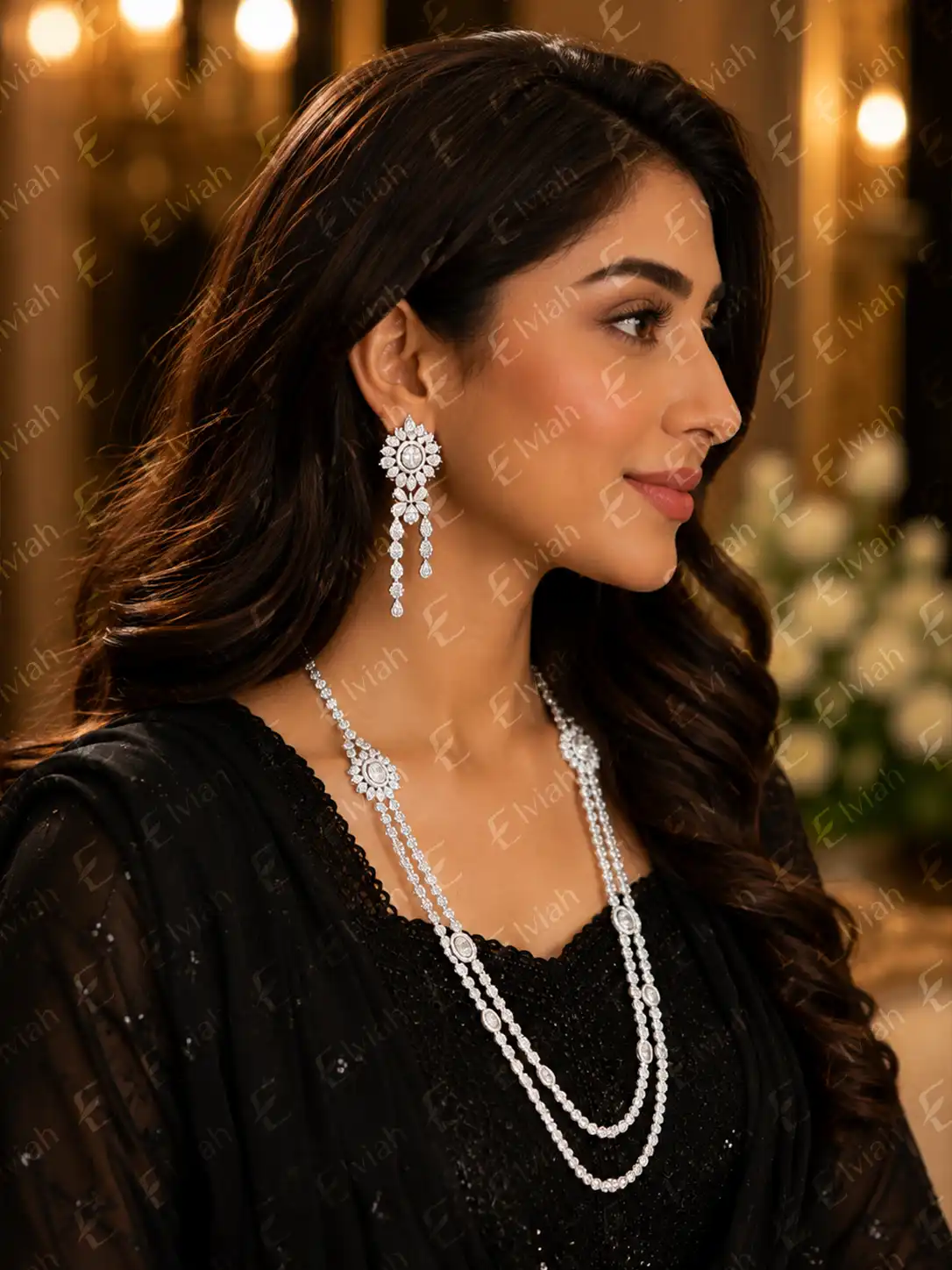 Celestine Cascade Necklace Set (4)