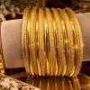 Classic Gold Texture Bangle Set (1)