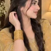 Classic Gold Texture Bangle Set (5)