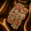 Red & Gold Statement Cuff Bracelet Red & Gold Statement Cuff Bracelet | Elviah
