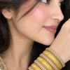 Crystal Edge Gold Bangle Set (6)