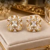 Crystal Oval Majesty Earrings (1) Clear Crystal Oval Halo Earrings