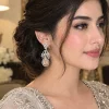 Crystal Teardrop Floral Earrings (4)