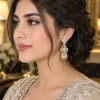 Crystal Teardrop Floral Earrings (5)
