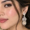 Crystal Teardrop Floral Earrings (6)