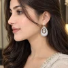 Crystal Teardrop Halo Earrings (4)