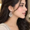 Crystal Teardrop Halo Earrings (5)