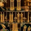 Emerald Bird Chain Earrings (6)