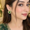 Emerald Blossom Crest Earrings (3)