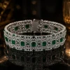 Emerald Imperial Panel Bracelet (1) Green Crystal Statement Bracelet