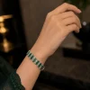 Emerald Mosaic Wide Bracelet (5)