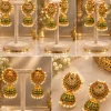 Emerald Pearl Jhumka Earrings (2)
