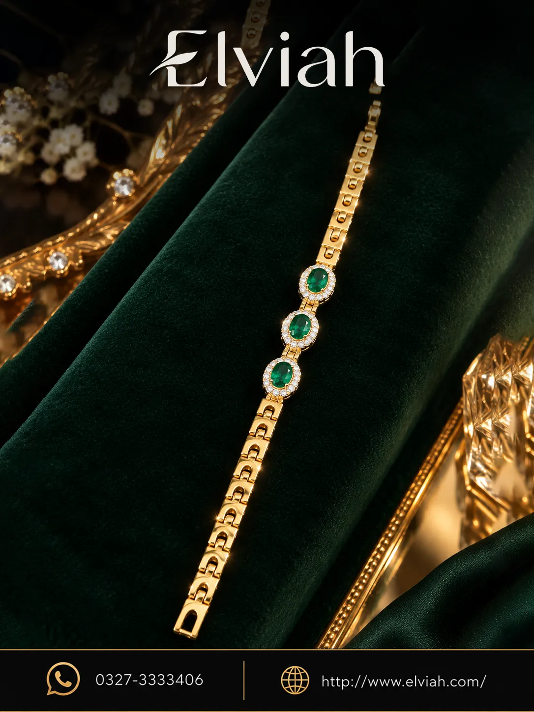 Green Emerald Style Bracelet