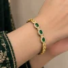 Emerald Trio Link Bracelet (3)