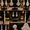 Floral Cascade Crystal Earrings (2)
