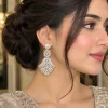 Floral Cascade Crystal Earrings (3)