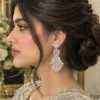 Floral Cascade Crystal Earrings (4)