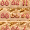 Fuchsia Crystal Teardrop Earrings (8)