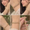 Golden Crystal Link Bracelet (4)