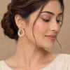 Golden Crystal Teardrop Earrings (2)
