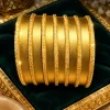 Golden Heritage Textured Bangle Set (1) Gold Textured Bangle Set