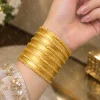 Golden Heritage Textured Bangle Set (5)