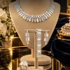 Ivory Luxe Geometric Jewelry Set (1) White Crystal Geometric Jewelry Set