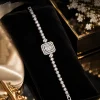 Luxe Frame Crystal Bracelet (1) Silver Square Center Crystal Bracelet