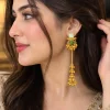 Mint Emerald Cascade Earrings (4)