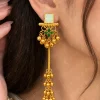 Mint Emerald Cascade Earrings (6)