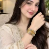 Noir Lattice Gold Bangles (2)