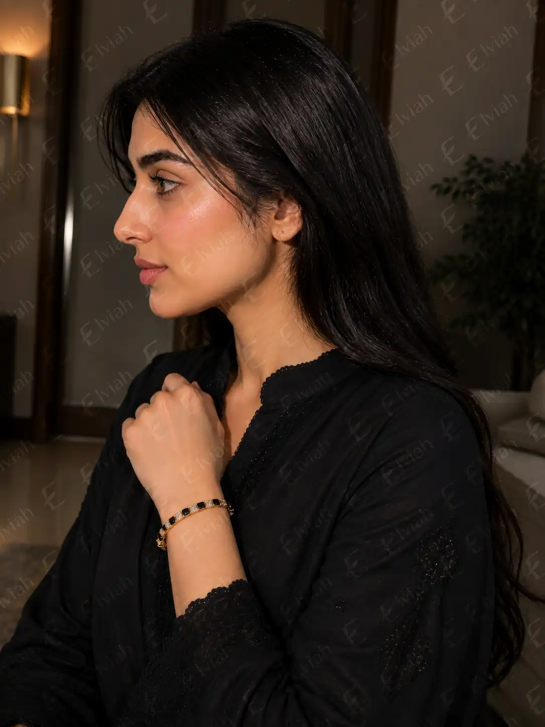 Onyx Grid Tennis Bracelet (3)
