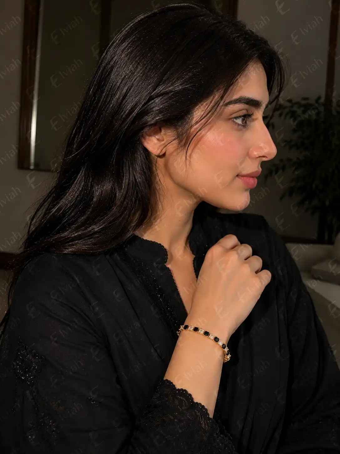 Onyx Grid Tennis Bracelet (4)