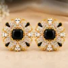 Onyx Noir Bloom Earrings (1)
