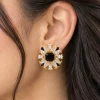 Onyx Noir Bloom Earrings (4)