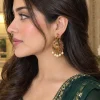 Peacock Emerald Pearl Earrings (4)
