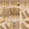 Pearl Mosaic Chandelier Earrings (2)