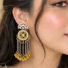 Pearl Mosaic Chandelier Earrings (6)