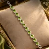 Peridot Teardrop Bracelet (1)