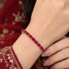 Red Crystal Link Bracelet (4)