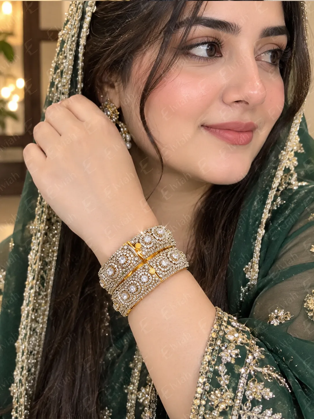 Regal Blossom Twin Bangles (2)