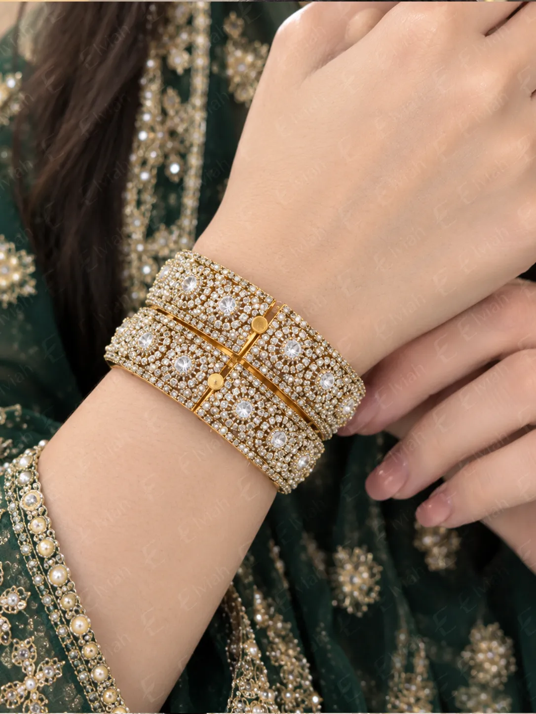 Regal Blossom Twin Bangles (4)
