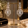 Regal Radiance Crystal Earrings (1) Regal Crystal Statement Drop Earrings